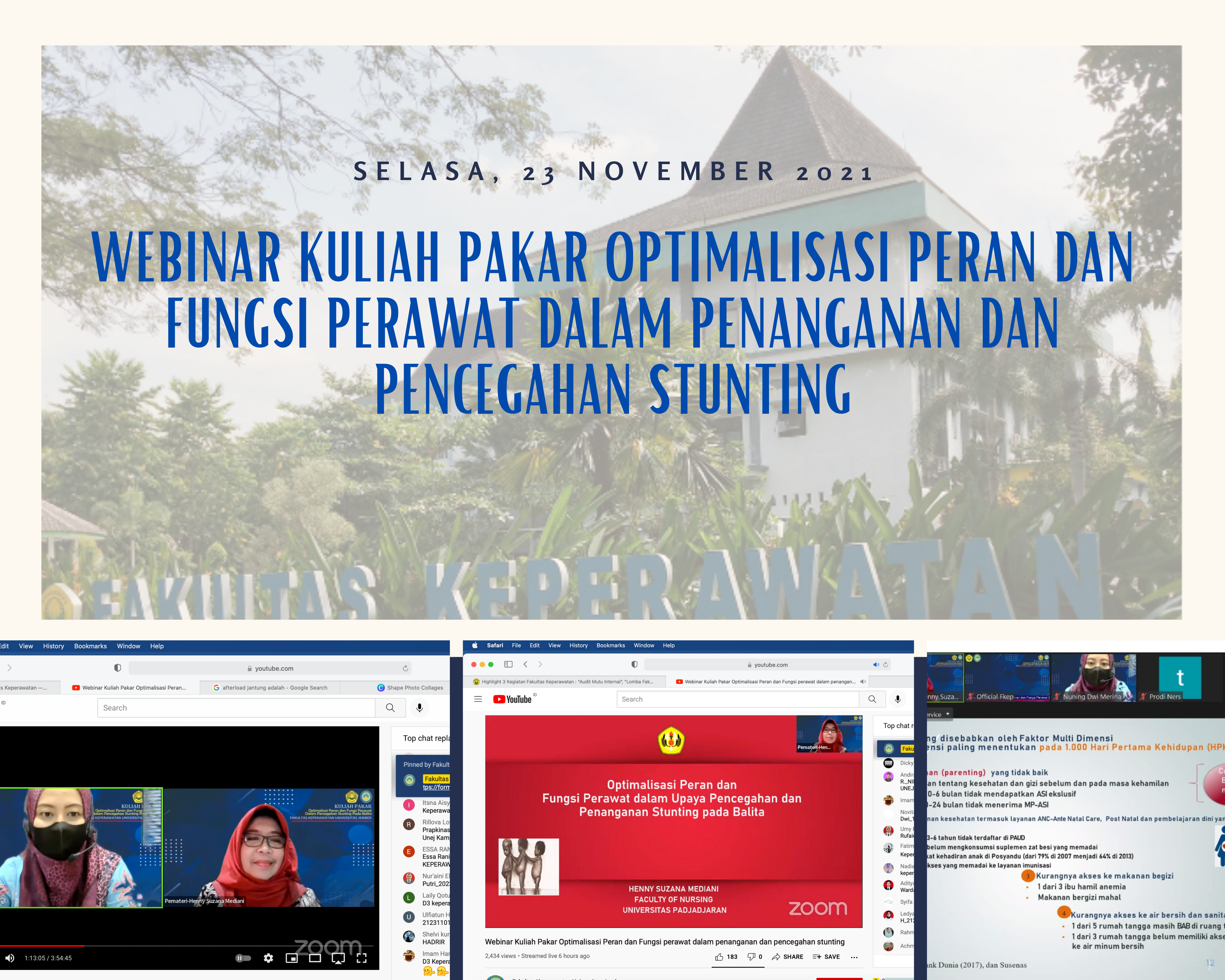 Webinar Kuliah Pakar Optimalisasi Peran dan Fungsi Perawat dalam Penanganan dan Pencegahan Stunting