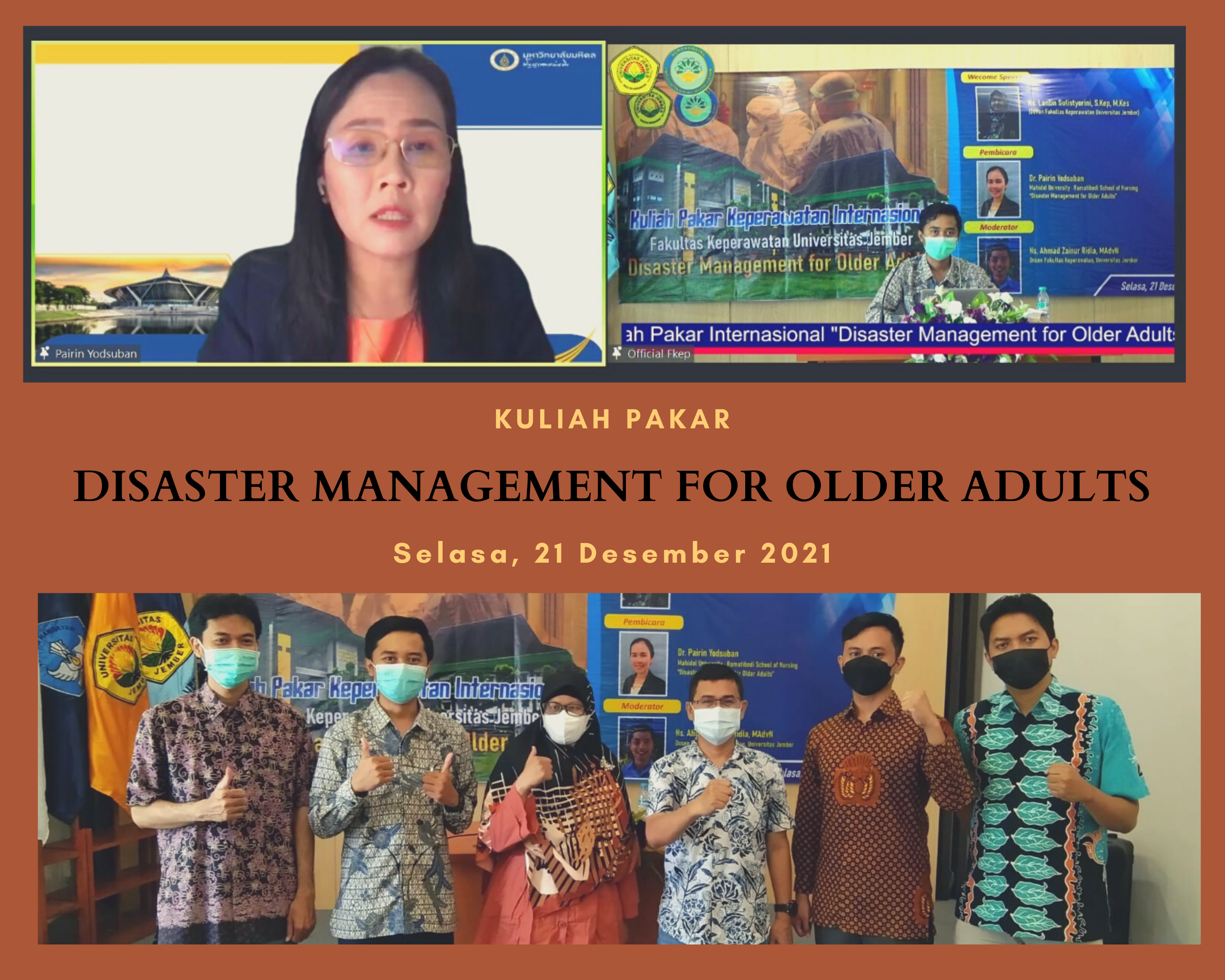 Kuliah Pakar Disaster Management for Older Adults