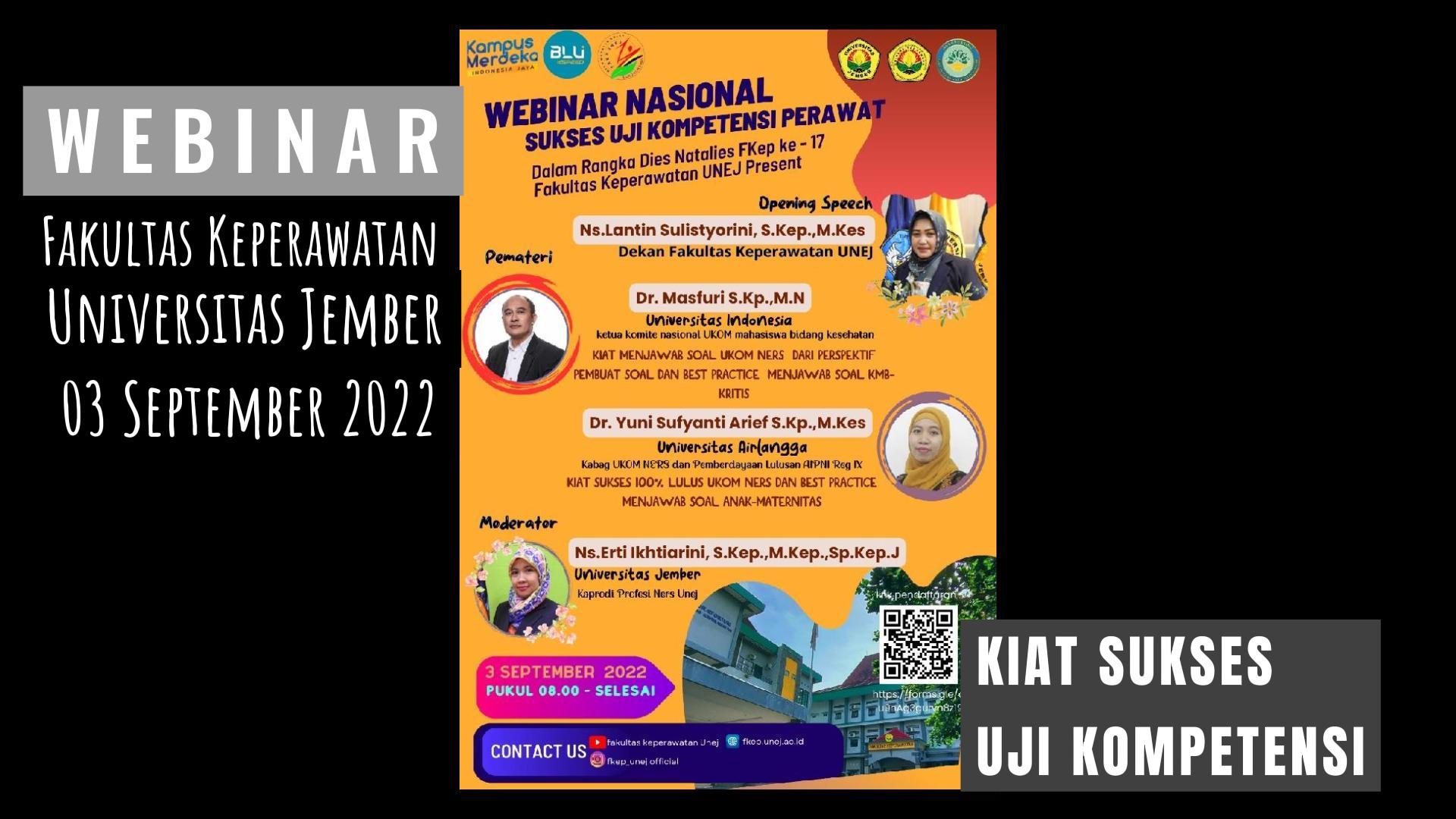 Webinar Kiat Sukses Lulus Uji Kompetensi Keperawatan 2022